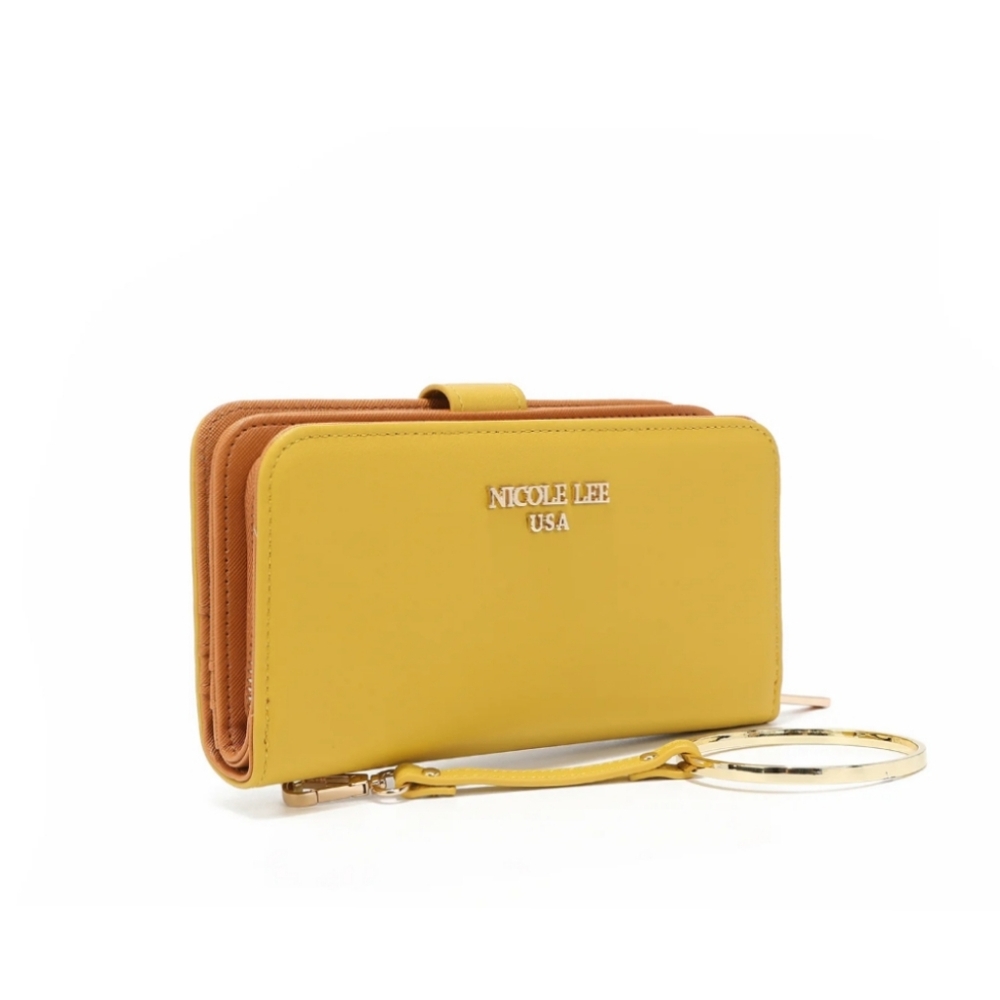 Nicole Lee Mustard Yellow Wallet with Wristlet